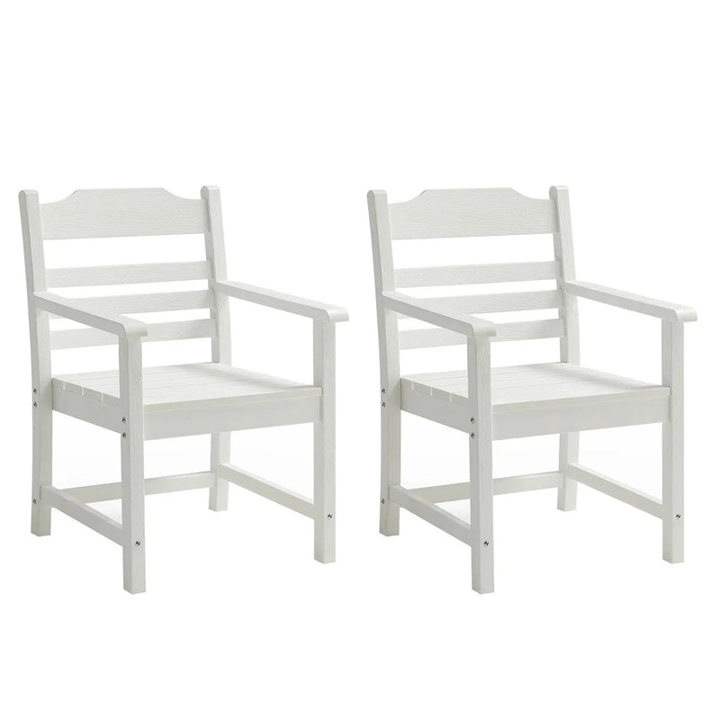 Patio Dining Chair with Armset Set of 2, Pure by HouseOfZazla