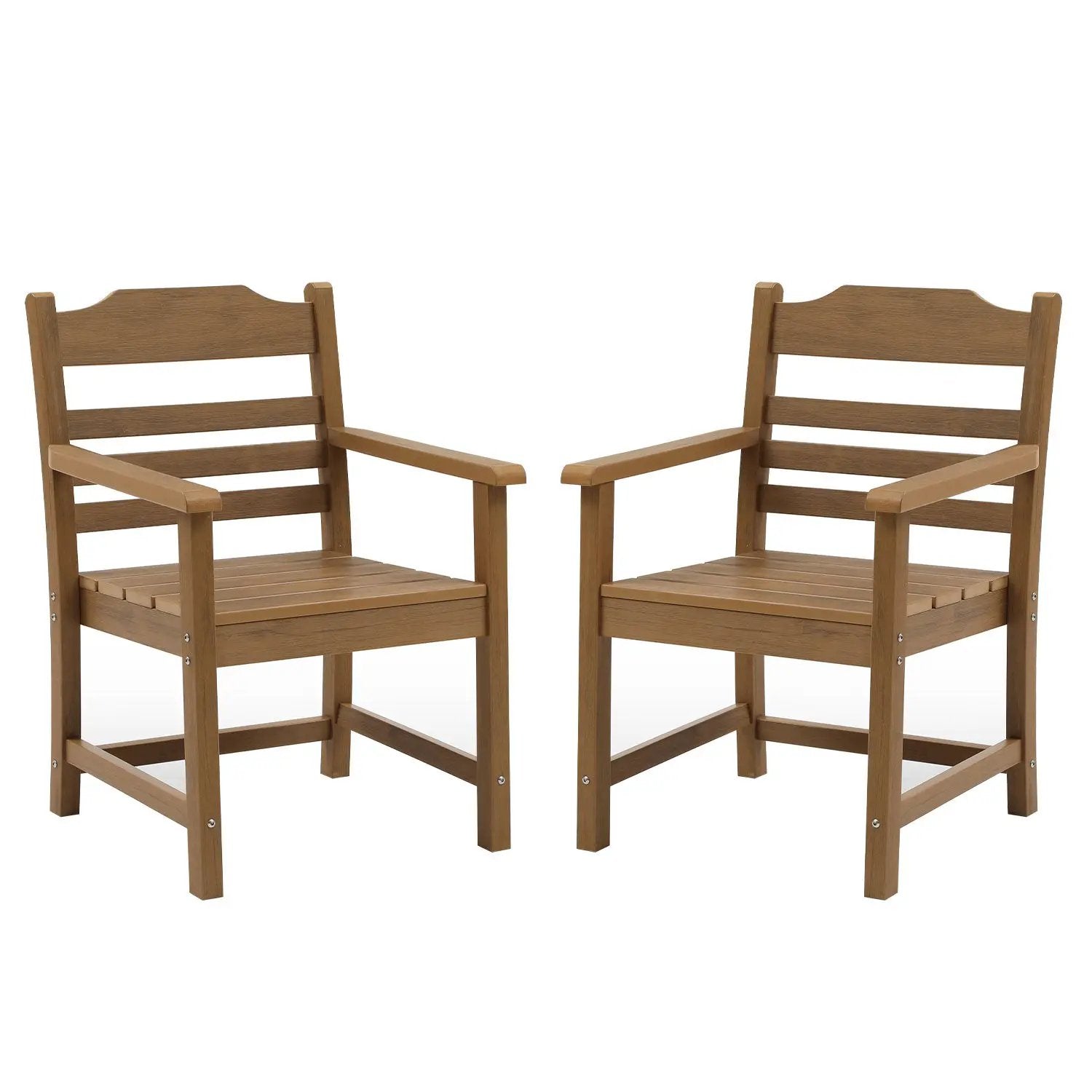 Patio Dining Chair with Armset Set of 2 - HIPS Material by HouseOfZazla