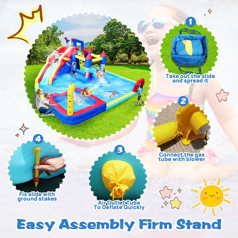 10 in1 Inflatable Slide Water Park and Bouncing House by HouseOfZazla