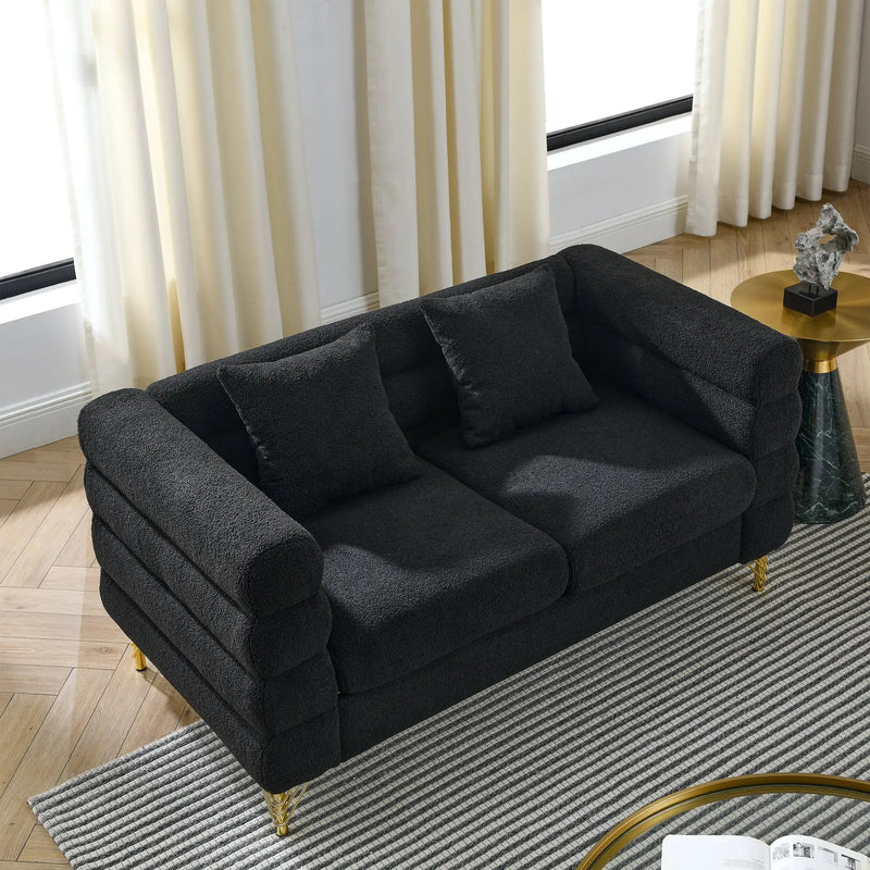 60-Inch Oversized 2-Seater Sectional Sofa by HouseOfZazla