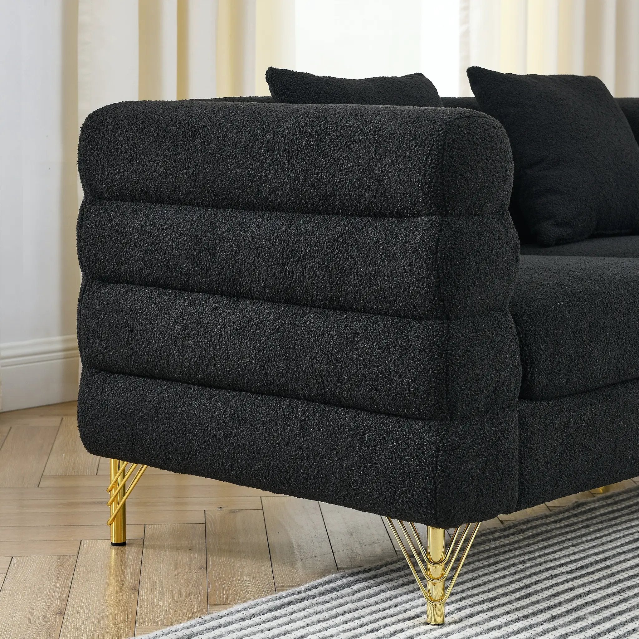 60-Inch Oversized 2-Seater Sectional Sofa by HouseOfZazla