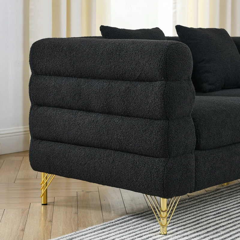 60-Inch Oversized 2-Seater Sectional Sofa by HouseOfZazla