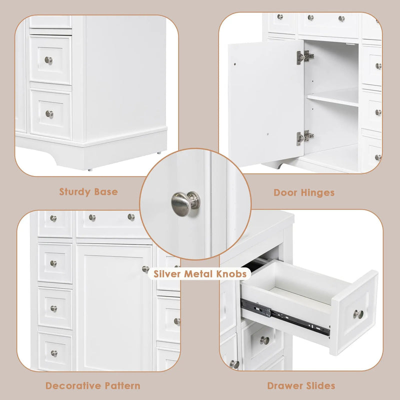 36" Bathroom Vanity without Sink, Cabinet Base Only by HouseOfZazla