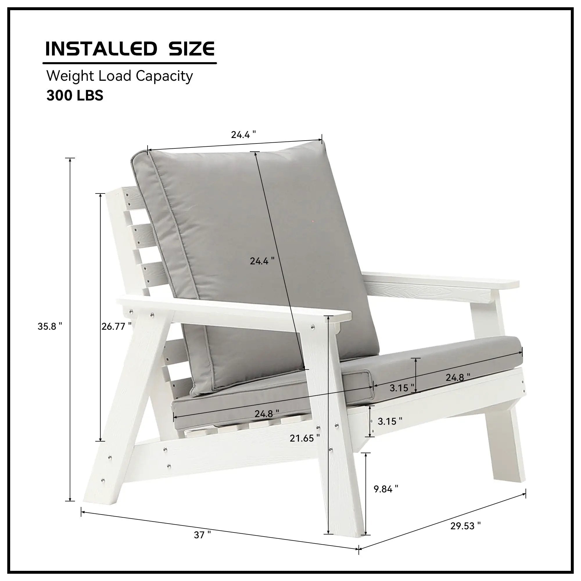 HIPS All-Weather Outdoor Single Sofa With Cushion by HouseOfZazla
