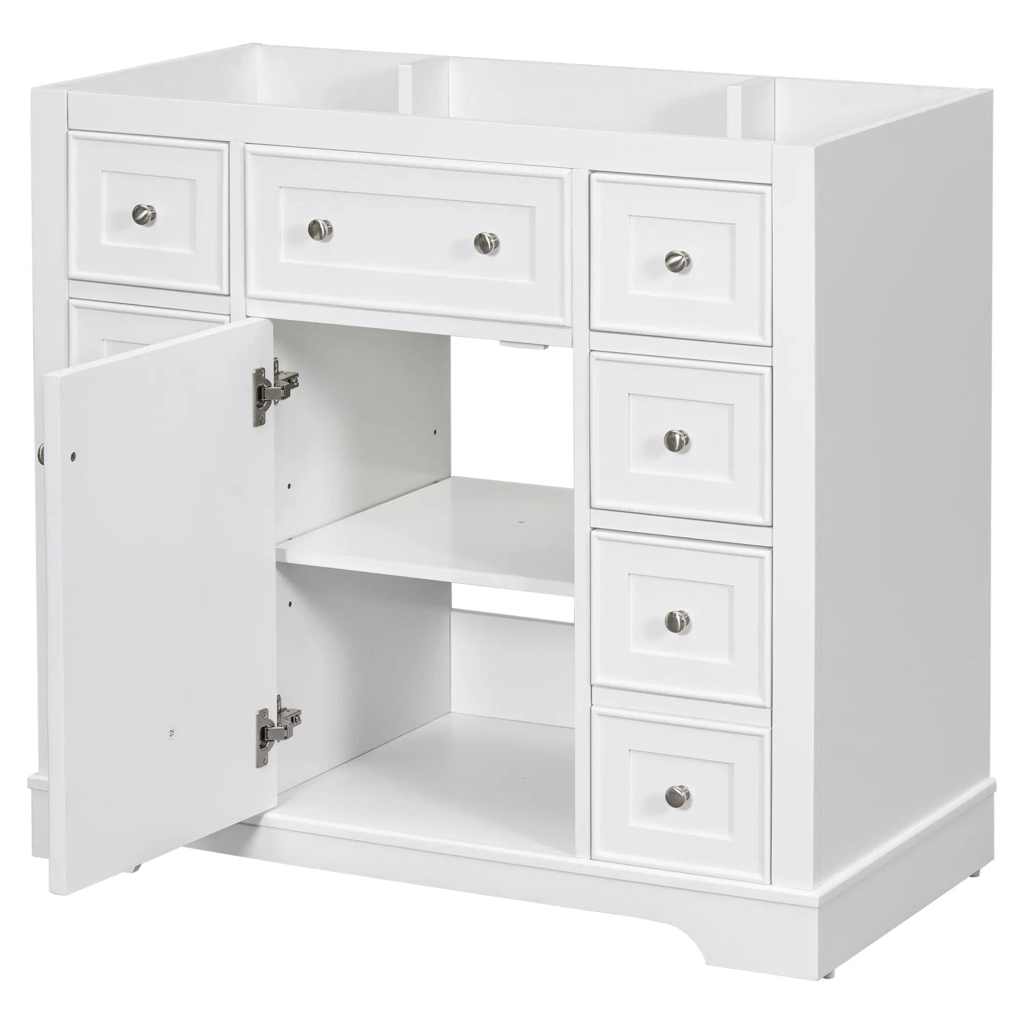 36" Bathroom Vanity without Sink, Cabinet Base Only by HouseOfZazla