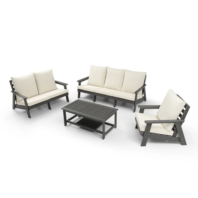 HIPS 3 Seater Outdoor Garden Sofa with Cushion by HouseOfZazla