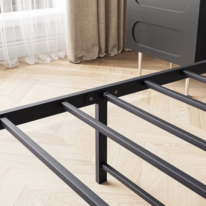 Queen Size Bed Frame with Storage Headboard and Charging Station by HouseOfZazla