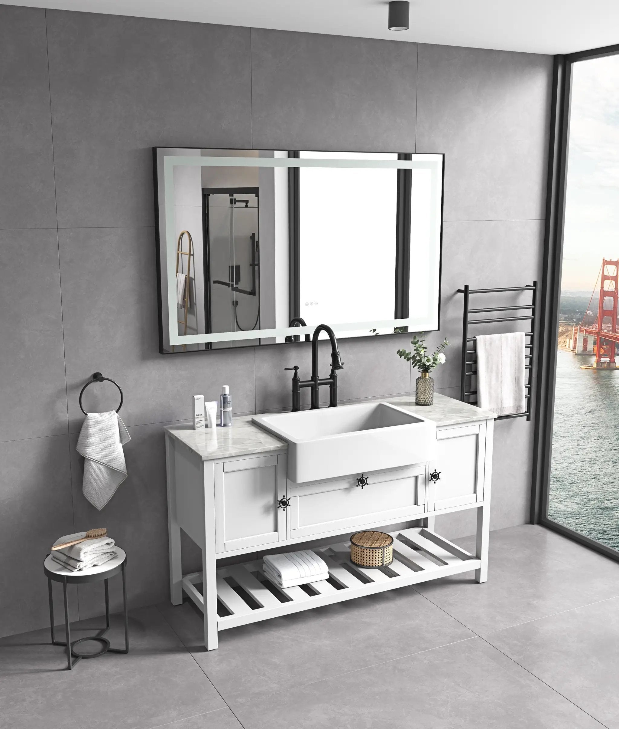 72 in. W x 36 in. H Bathroom Mirror by HouseOfZazla