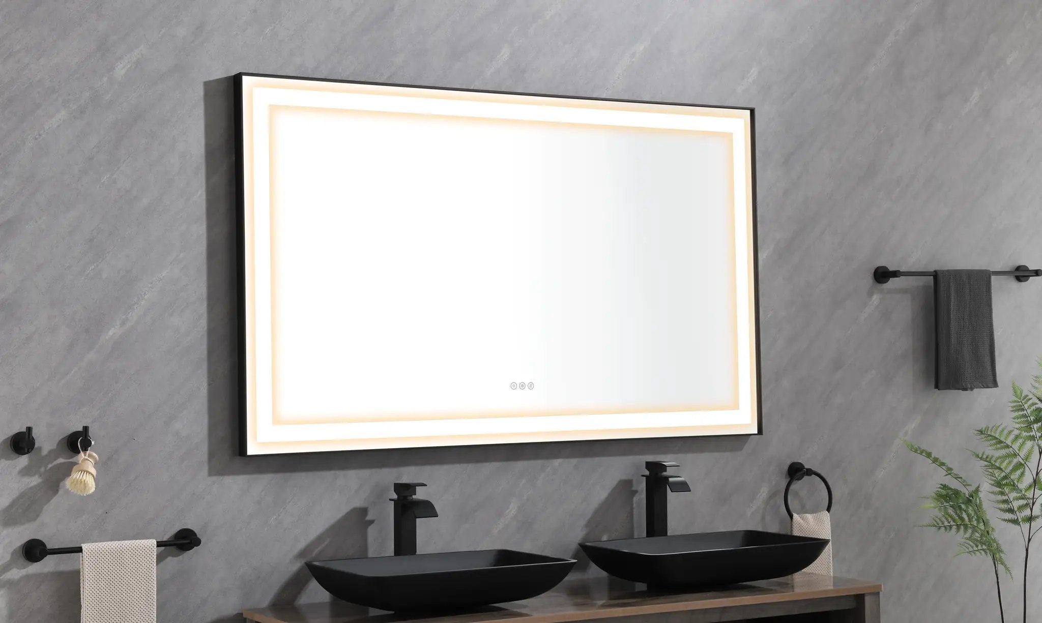 Framed LED Single Bathroom Vanity Mirror by HouseOfZazla