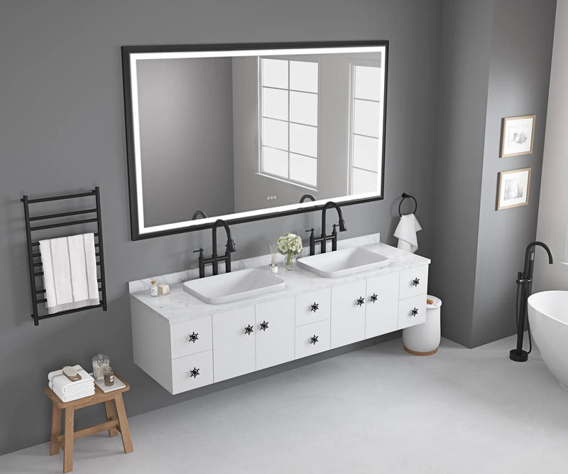 Oversized Rectangular Bathroom Mirror by HouseOfZazla