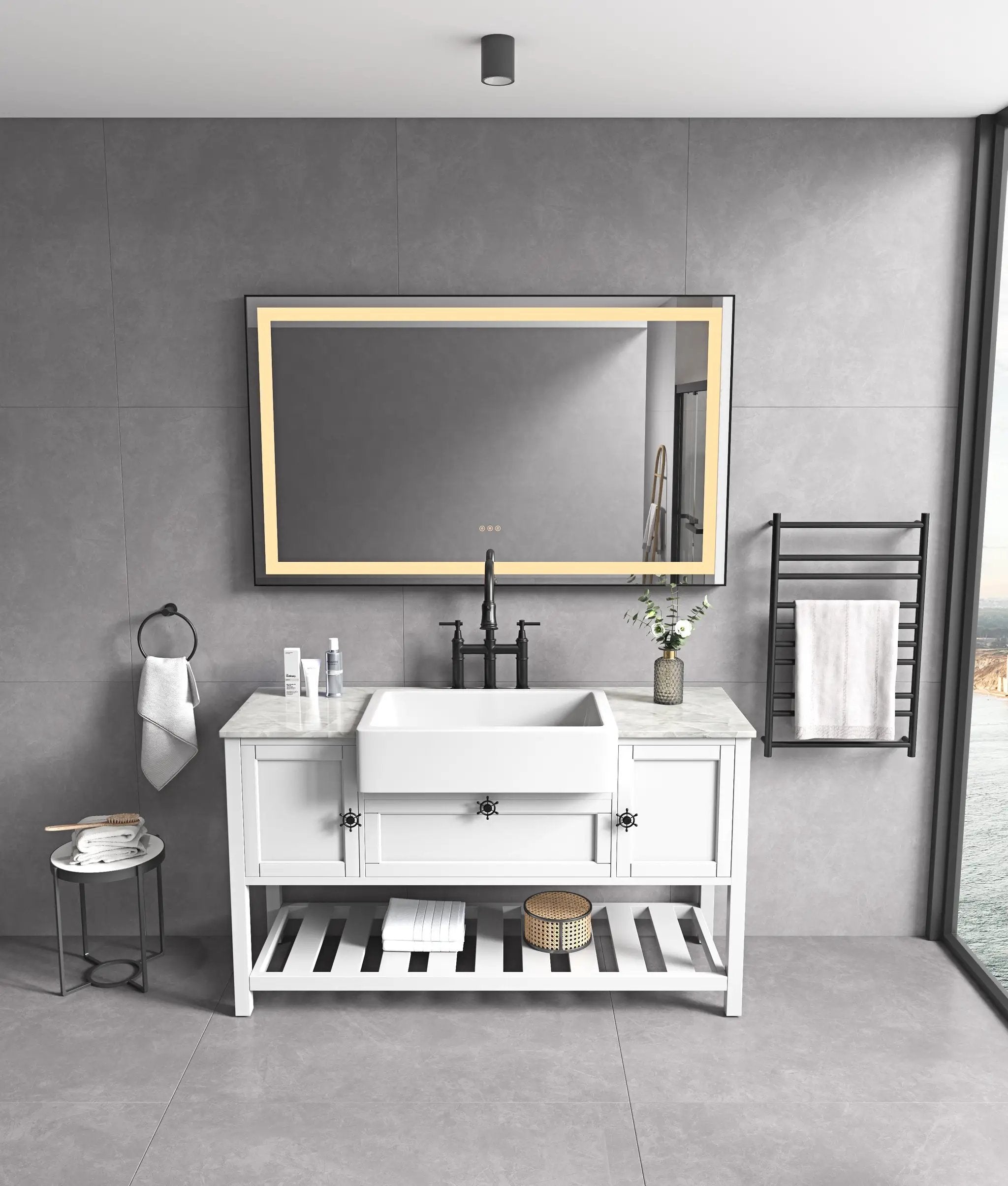 72 in. W x 36 in. H Bathroom Mirror by HouseOfZazla