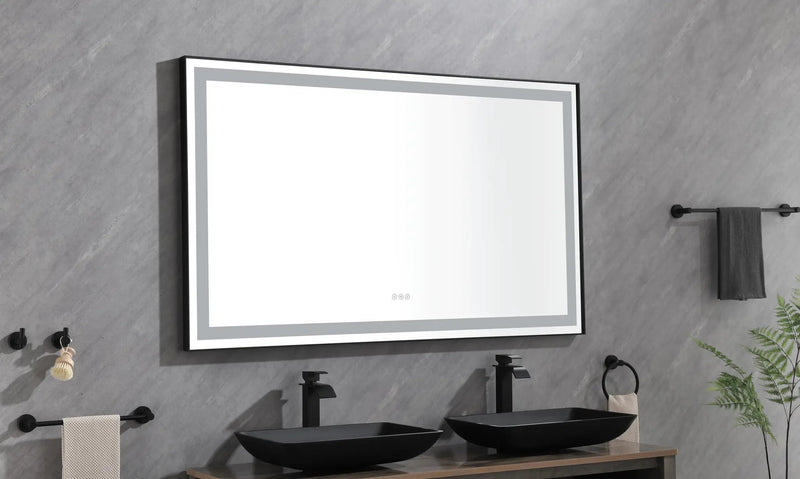 Framed LED Single Bathroom Vanity Mirror by HouseOfZazla