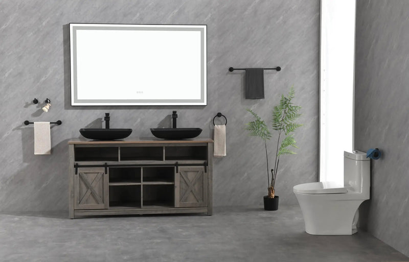 Framed LED Single Bathroom Vanity Mirror by HouseOfZazla