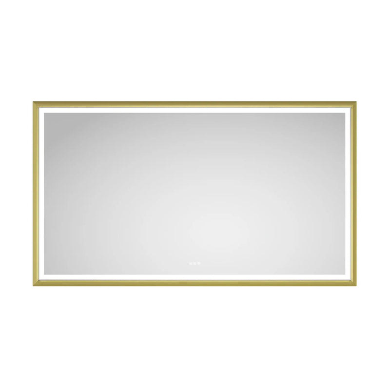 Oversized Rectangular Framed LED Mirror by HouseOfZazla