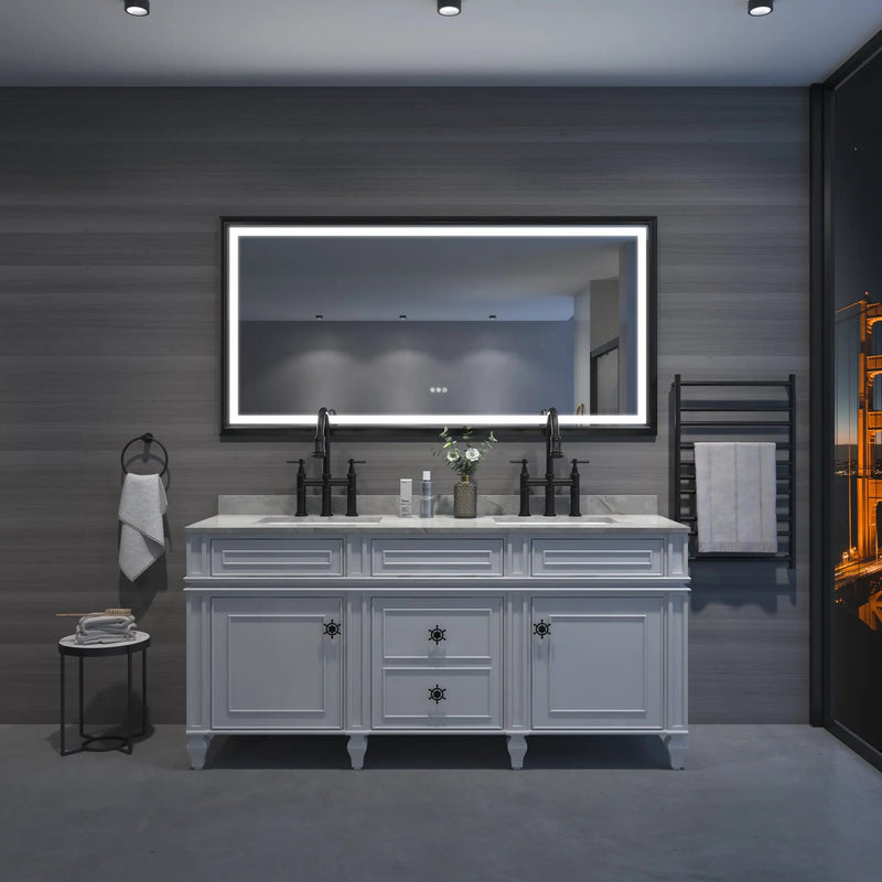 60" Oversized Rectangular Bathroom Mirror by HouseOfZazla