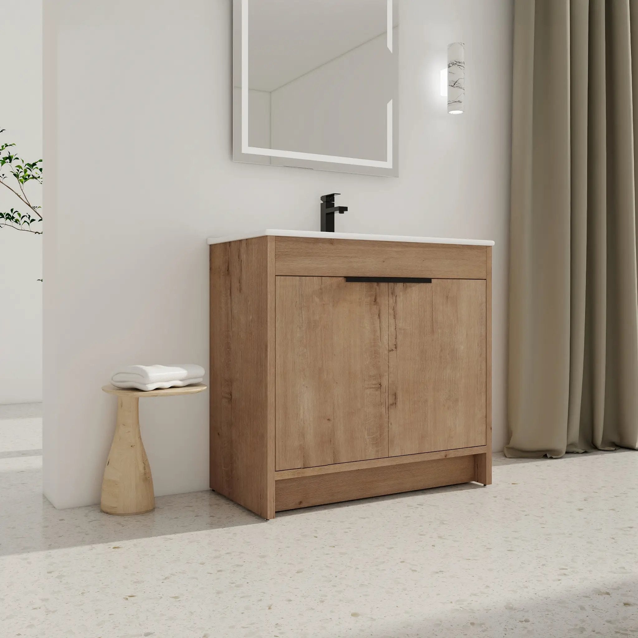 36" Freestanding Bathroom Vanity with Integrated Sink by HouseOfZazla