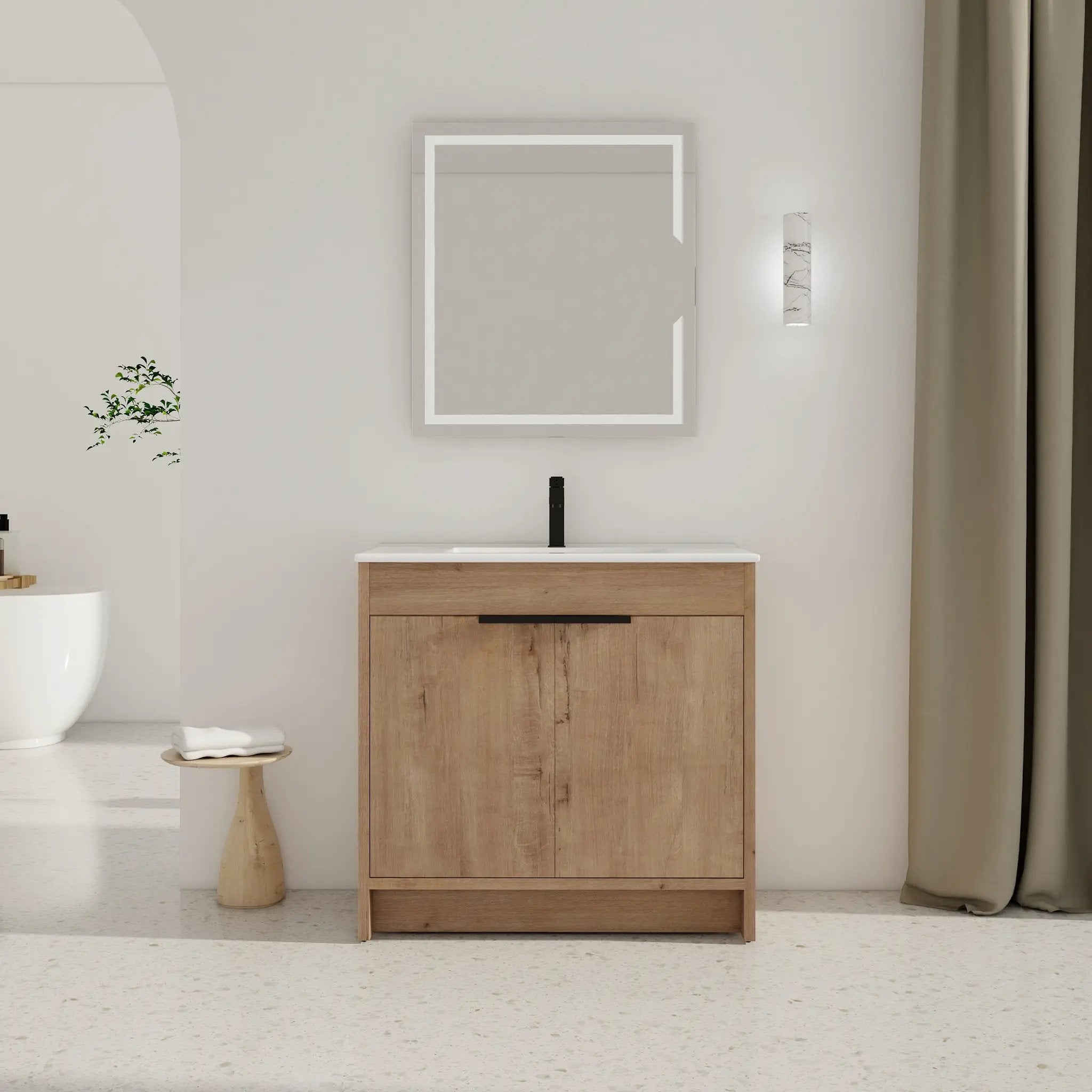 36" Freestanding Bathroom Vanity with Integrated Sink by HouseOfZazla