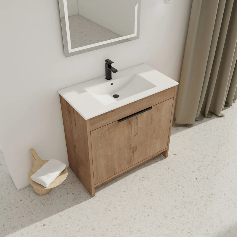 36" Freestanding Bathroom Vanity with Integrated Sink by HouseOfZazla