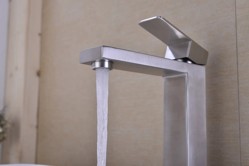 Single Handle Sink Brushed Nickel Vanity Bathroom Faucet by HouseOfZazla