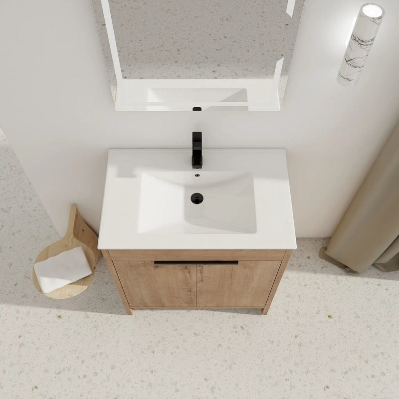 30" Freestanding Bathroom Vanity with Integrated Sink by HouseOfZazla