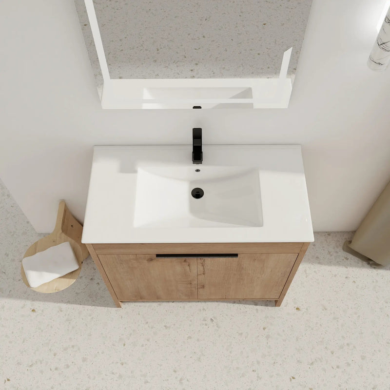36" Freestanding Bathroom Vanity with Integrated Sink by HouseOfZazla