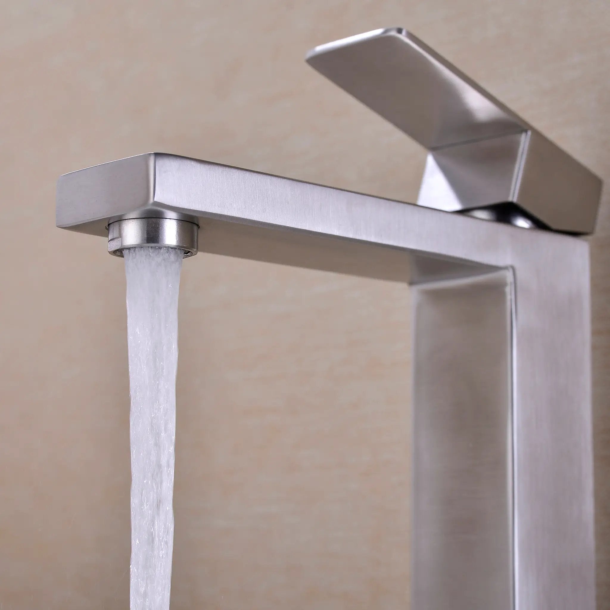 Single Handle Sink Brushed Nickel Vanity Bathroom Faucet by HouseOfZazla