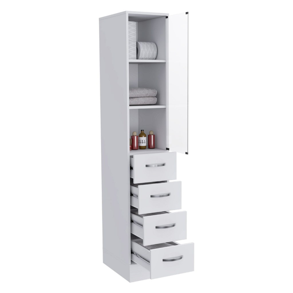 Linen Cabinet Artic, Three Shelves, Single Door by HouseOfZazla