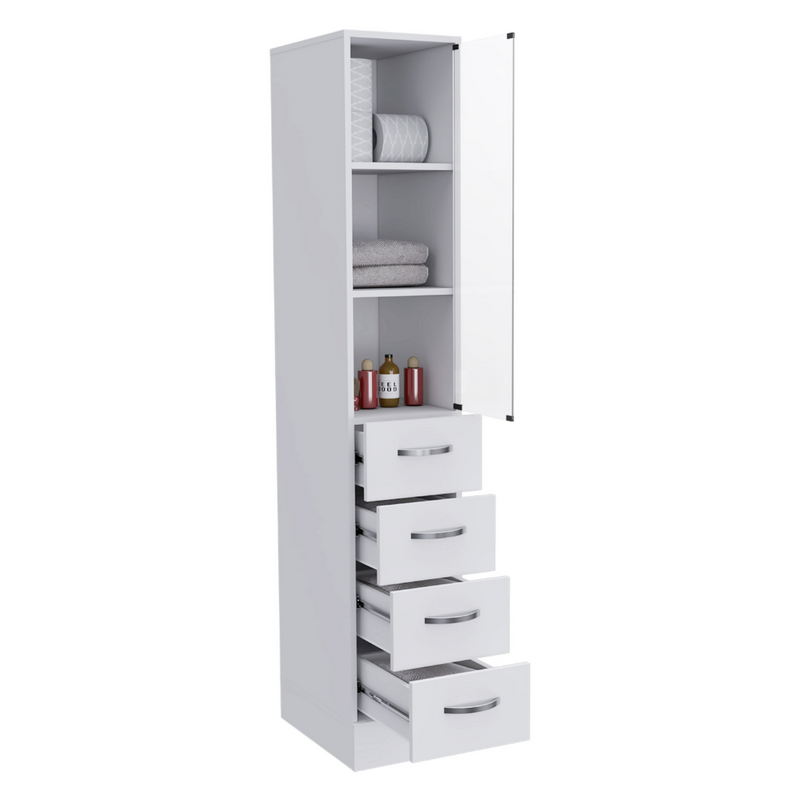 Linen Cabinet Artic, Three Shelves, Single Door by HouseOfZazla