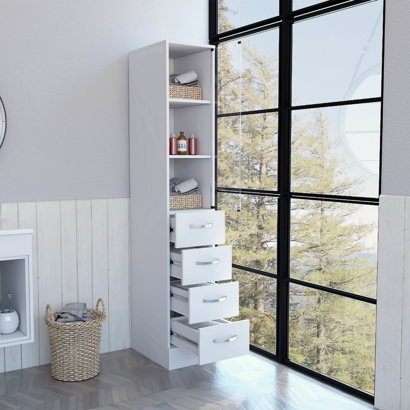Linen Cabinet Artic, Three Shelves, Single Door by HouseOfZazla