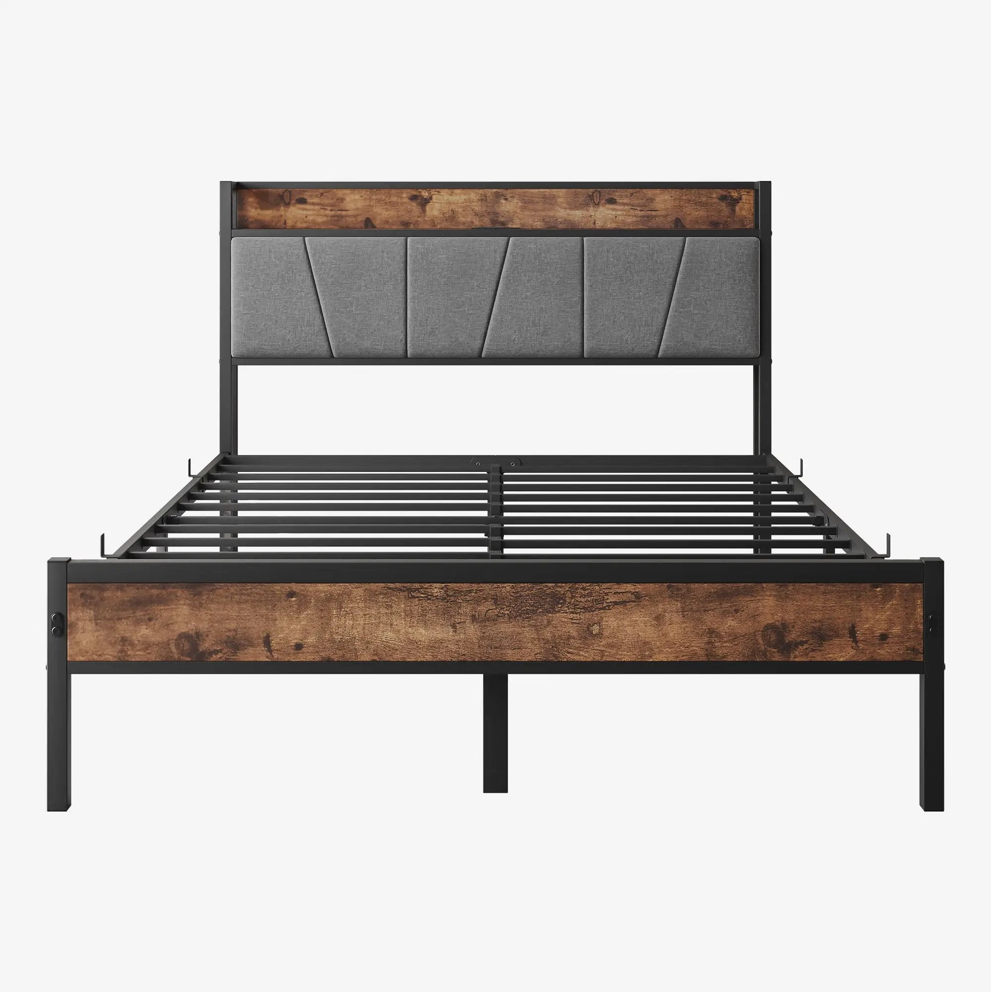 Full Size Bed Frame with Storage Headboard by HouseOfZazla