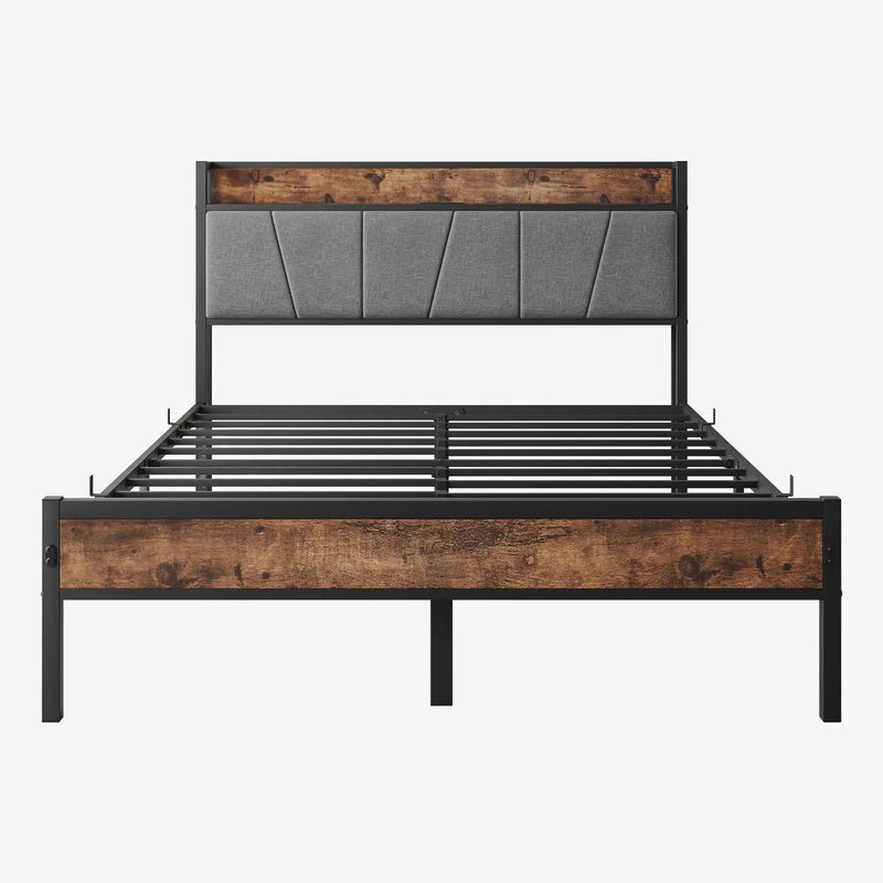 Full Size Bed Frame with Storage Headboard by HouseOfZazla