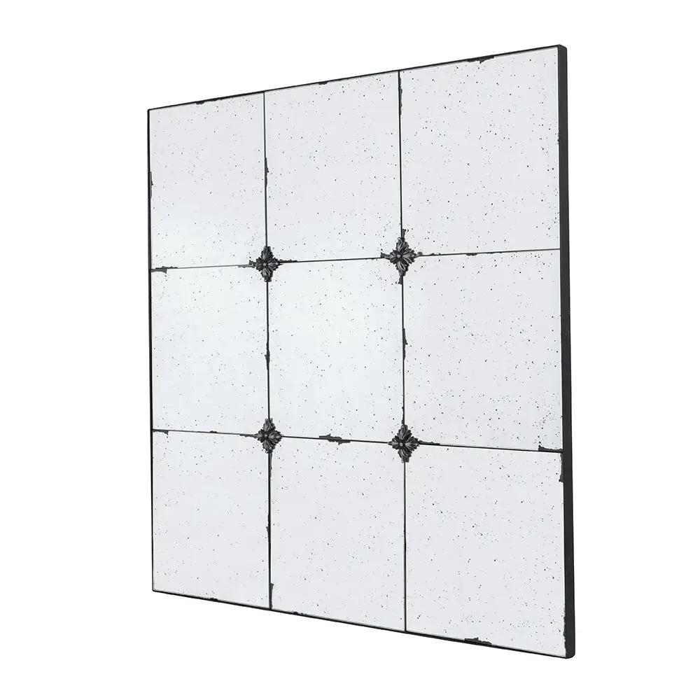 36x36" Traditional Decor Style Antique Glass Panel Mirror by HouseOfZazla