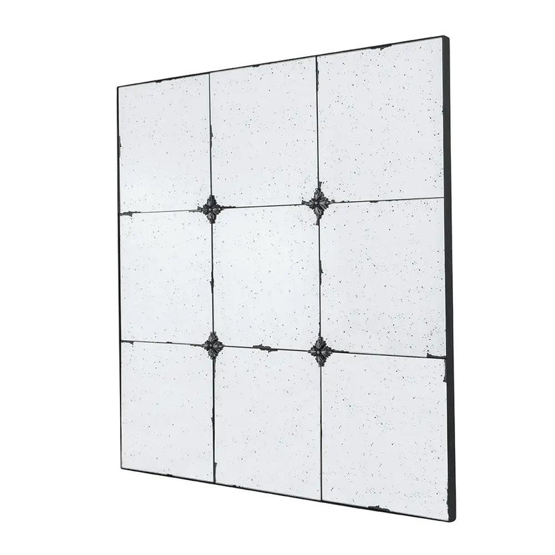 36x36" Traditional Decor Style Antique Glass Panel Mirror by HouseOfZazla