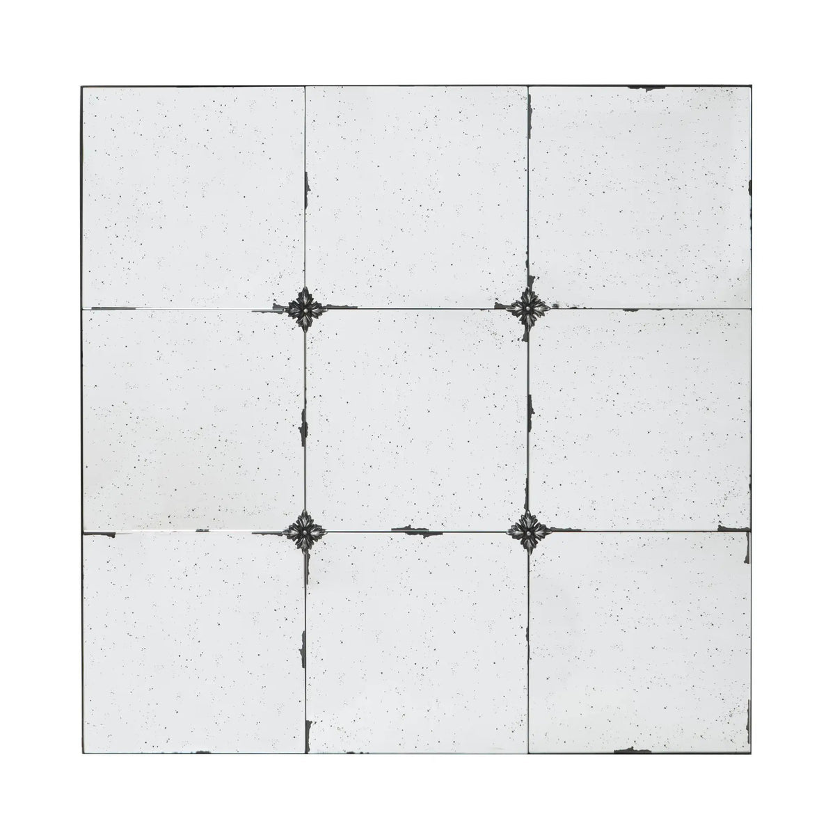 36x36" Traditional Decor Style Antique Glass Panel Mirror by HouseOfZazla