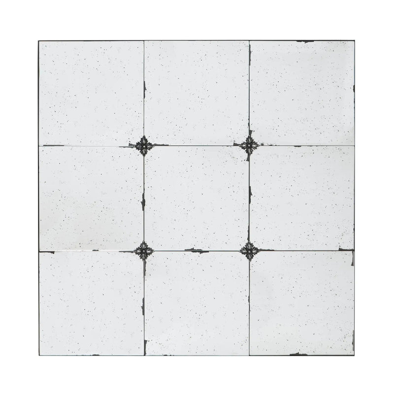 36x36" Traditional Decor Style Antique Glass Panel Mirror by HouseOfZazla