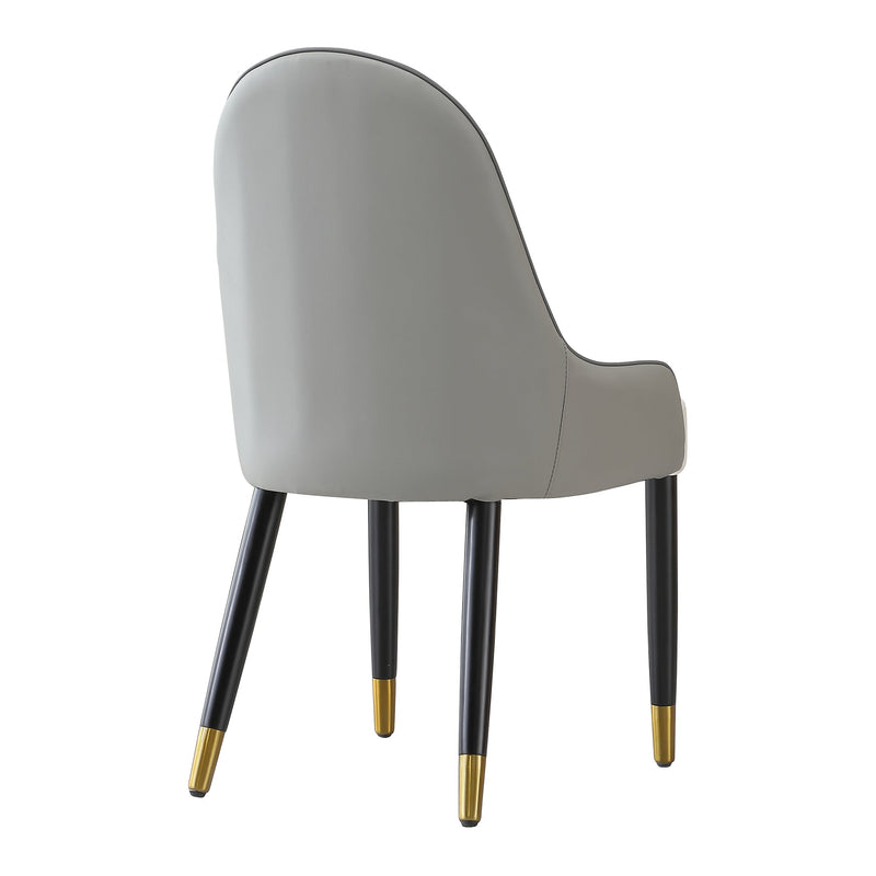 Modern Dining Chairs Set of 2 pcs Faux Leather and Metal by HouseOfZazla
