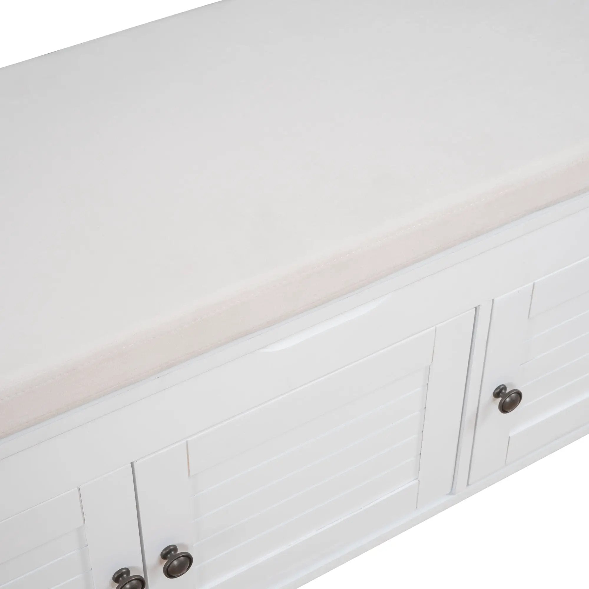 TREXM Storage Bench with 3 Shutter-shaped Doors by HouseOfZazla