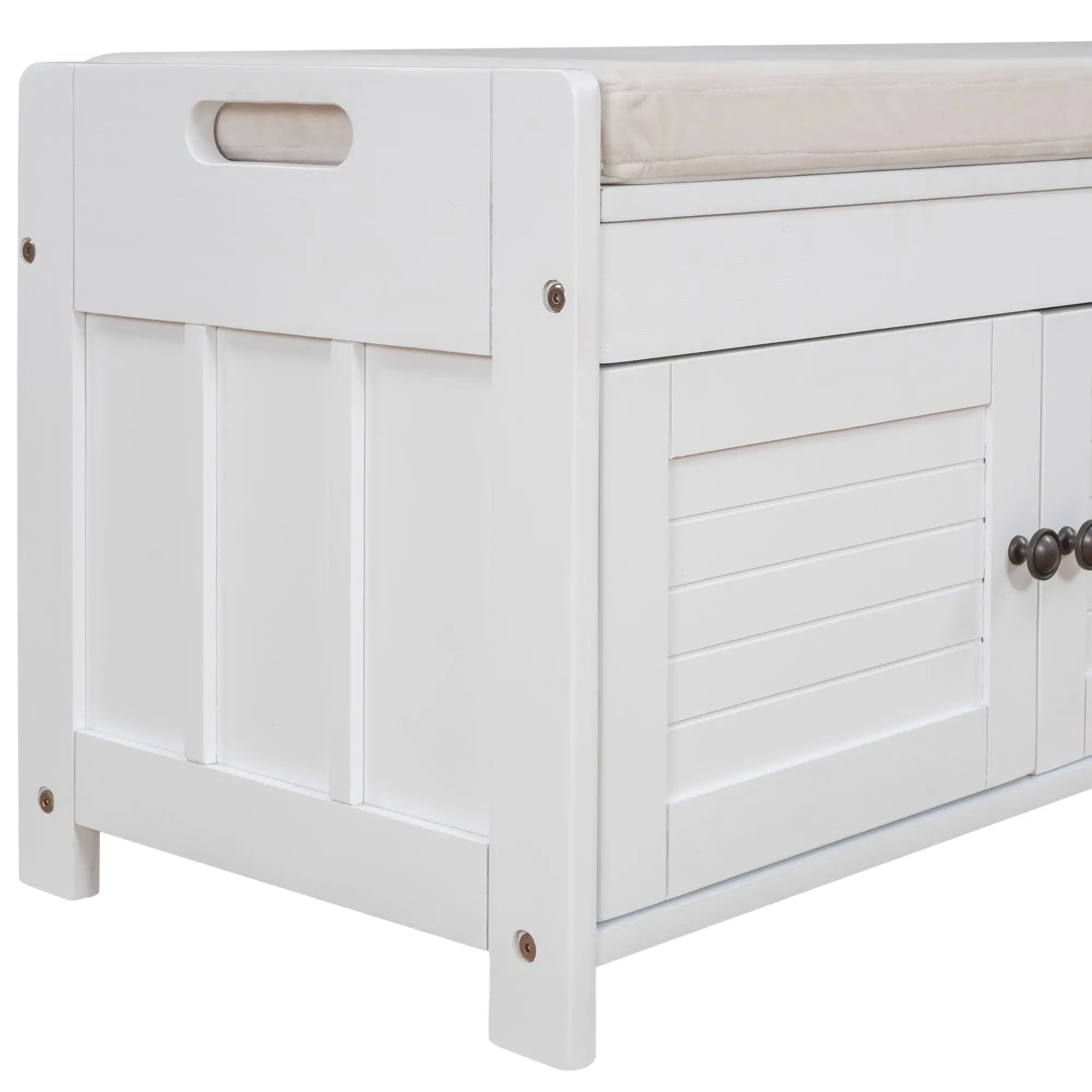 TREXM Storage Bench with 3 Shutter-shaped Doors by HouseOfZazla