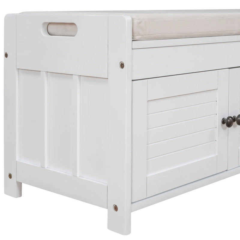 TREXM Storage Bench with 3 Shutter-shaped Doors by HouseOfZazla