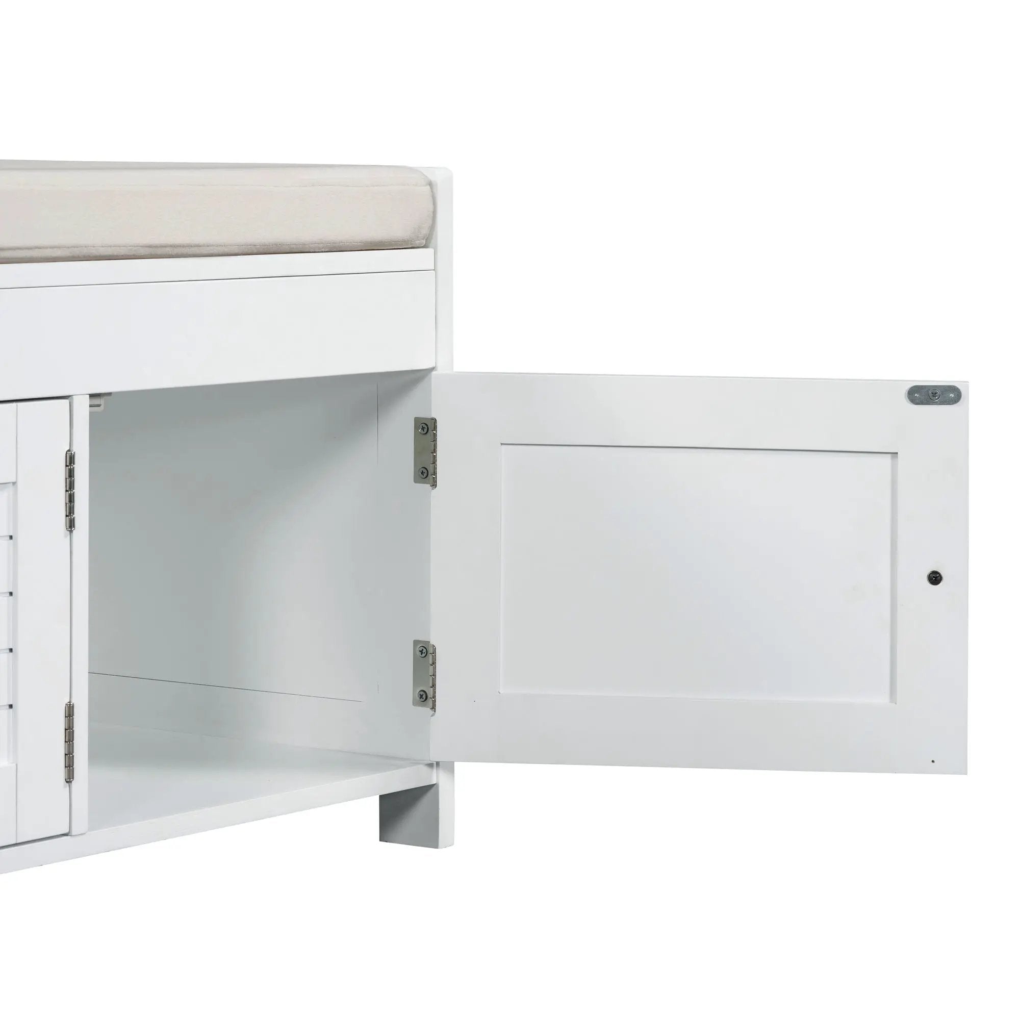 TREXM Storage Bench with 3 Shutter-shaped Doors by HouseOfZazla
