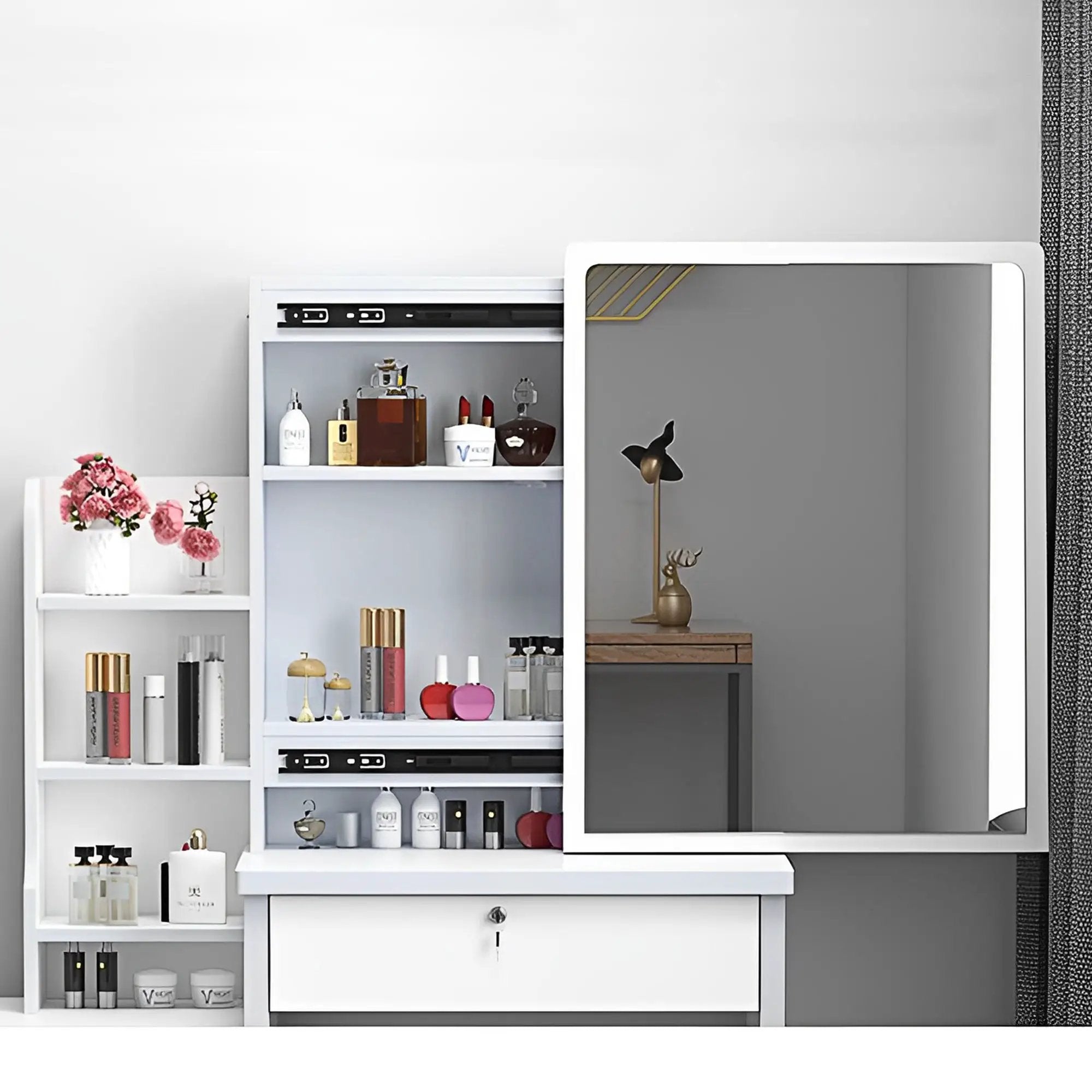 Fashion Vanity Desk with Mirror and Lights by HouseOfZazla