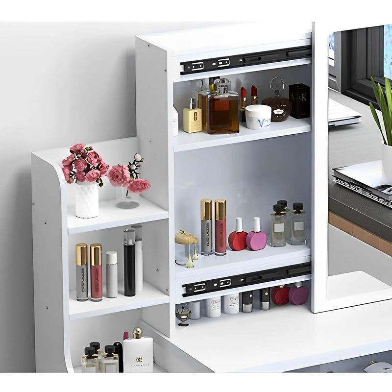 Fashion Vanity Desk with Mirror and Lights by HouseOfZazla
