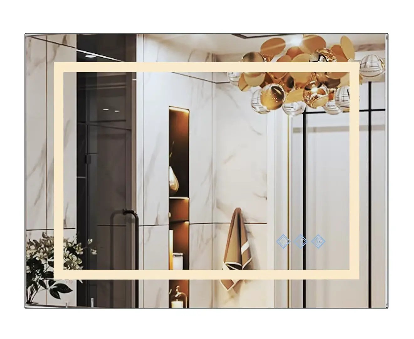 48x36 Inch LED Bathroom Mirror by HouseOfZazla