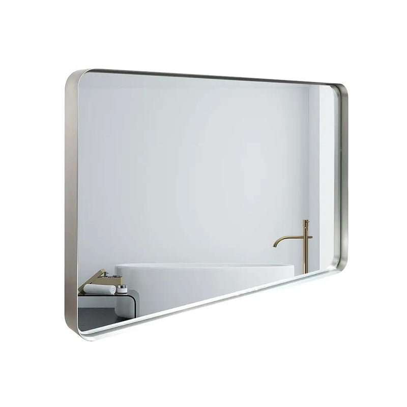 36x30 Inch Glossy Brushed Bathroom Mirror by HouseOfZazla