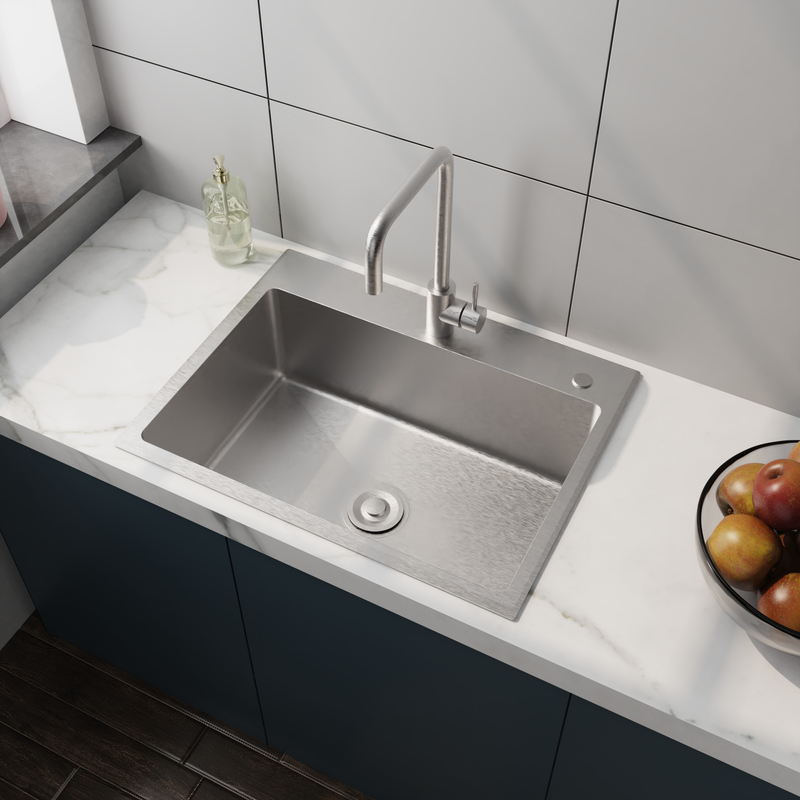 24in Stainless Steel Washing Sink with Faucet Hoses and Drain Head by HouseOfZazla