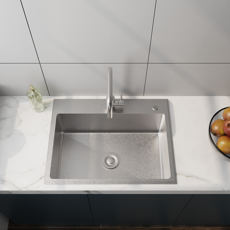 24in Stainless Steel Washing Sink with Faucet Hoses and Drain Head by HouseOfZazla