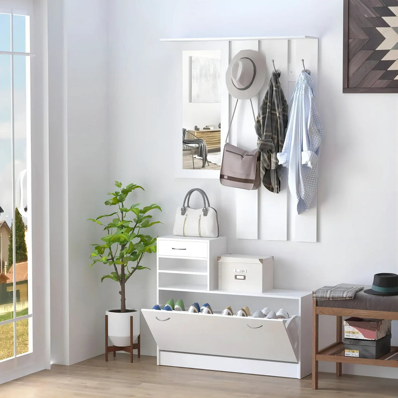 Combination Model Gate Cabinet with Shoe Cabinet & Hang Shelf by HouseOfZazla