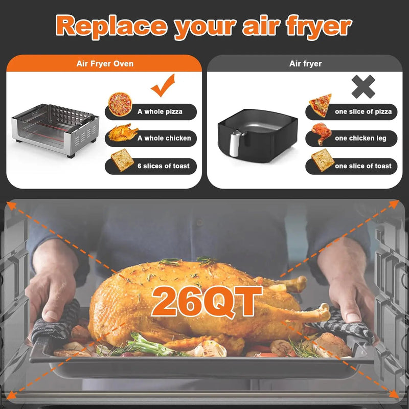Geek Chef 6 Slice 26QT Air Fryer and Toaster Oven Combo by HouseOfZazla