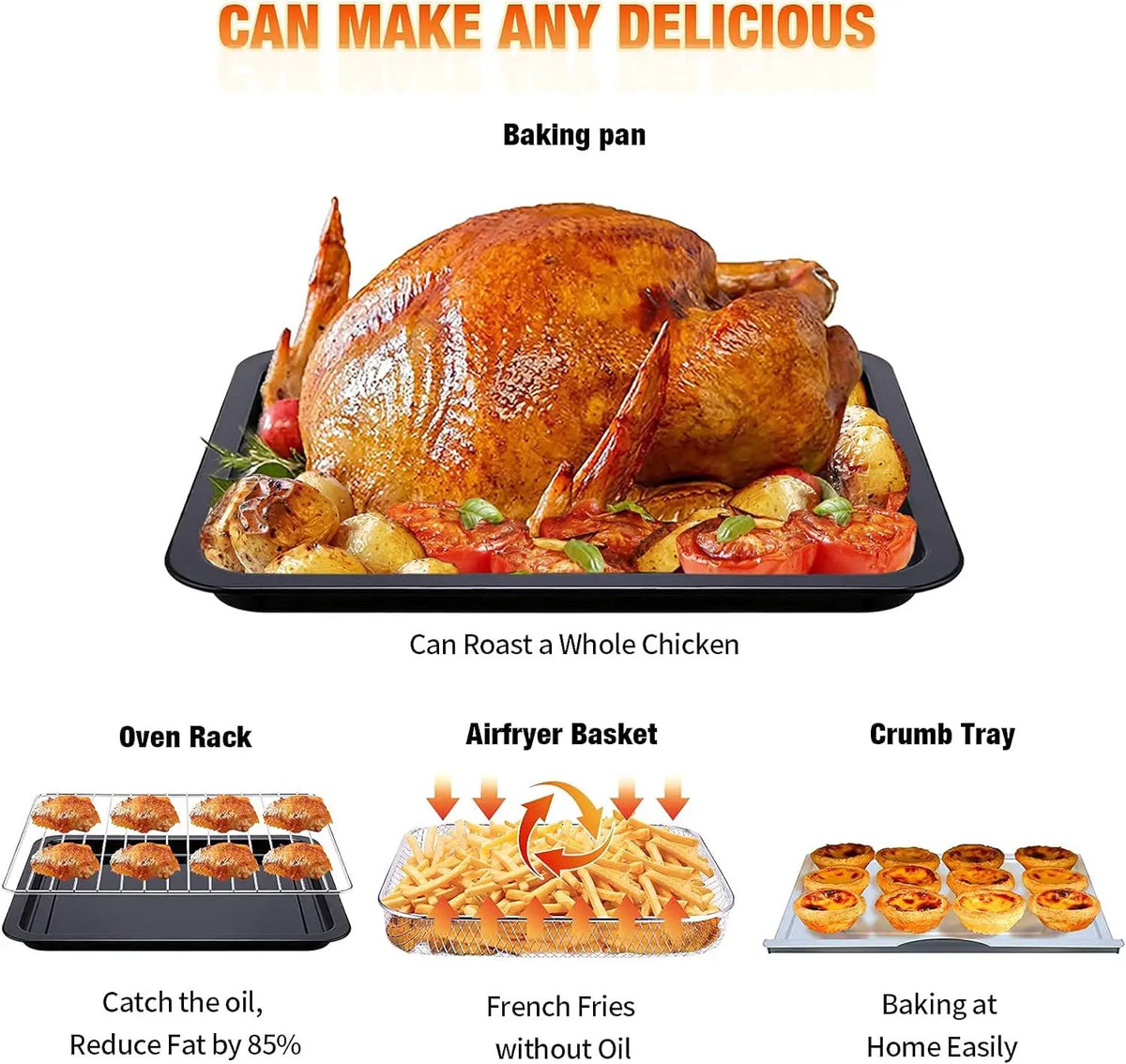 Geek Chef 6 Slice 26QT Air Fryer and Toaster Oven Combo by HouseOfZazla