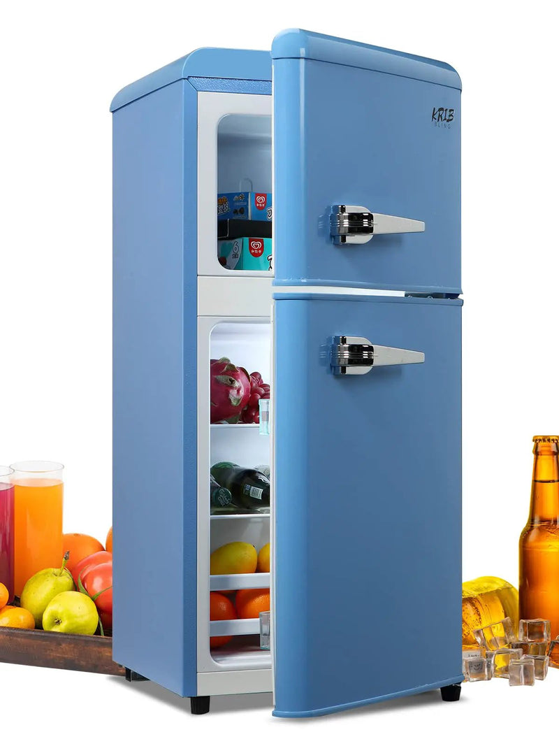 3.5 Cu.Ft Compact Refrigerator - Retro Mini Fridge with Freezer by HouseOfZazla
